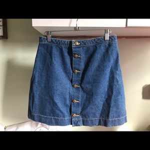 American Apparel High Waisted Denim Skirt